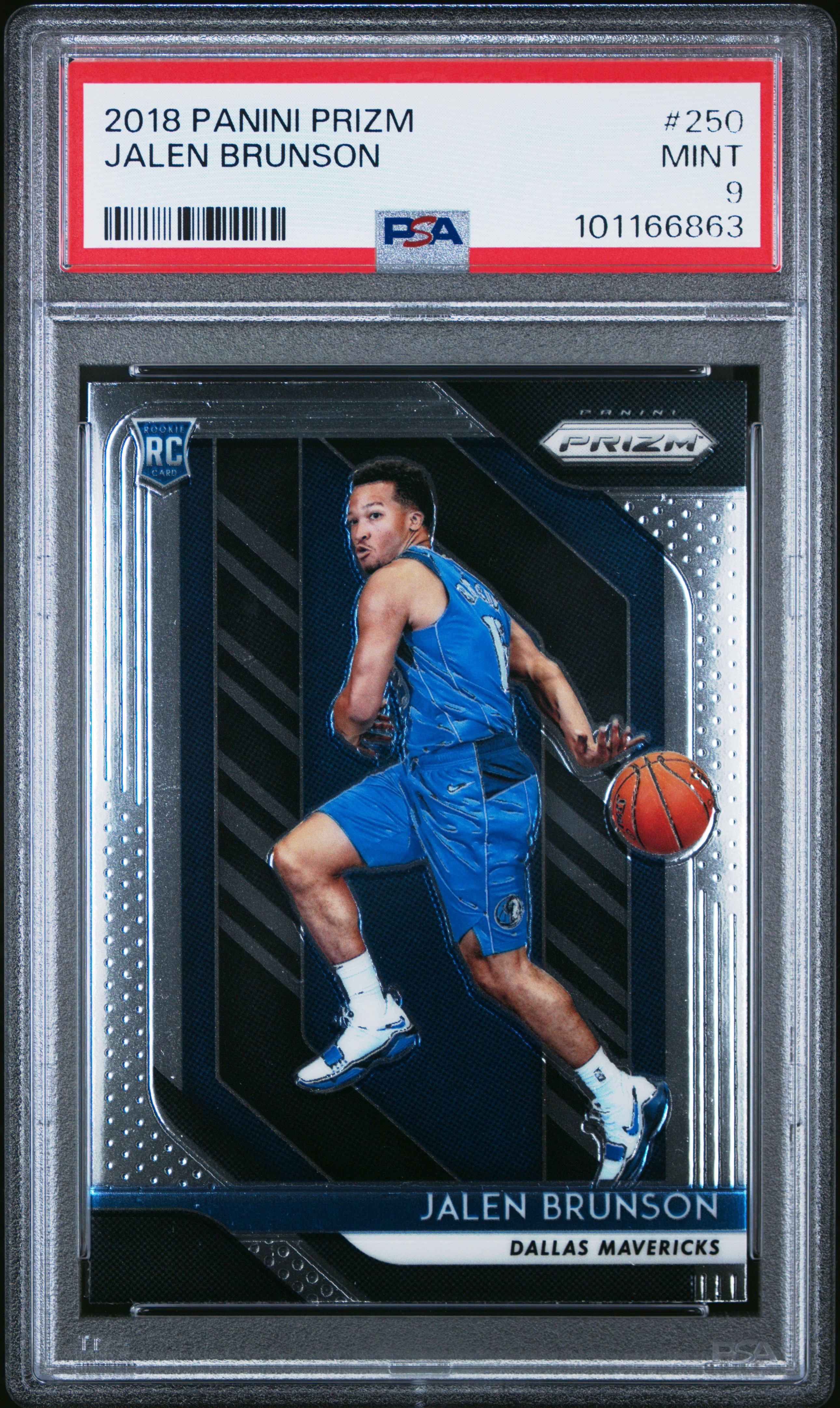 Jalen Brunson 2018 Panini Prizm Basketball Rookie Card #250 Graded PSA 9
