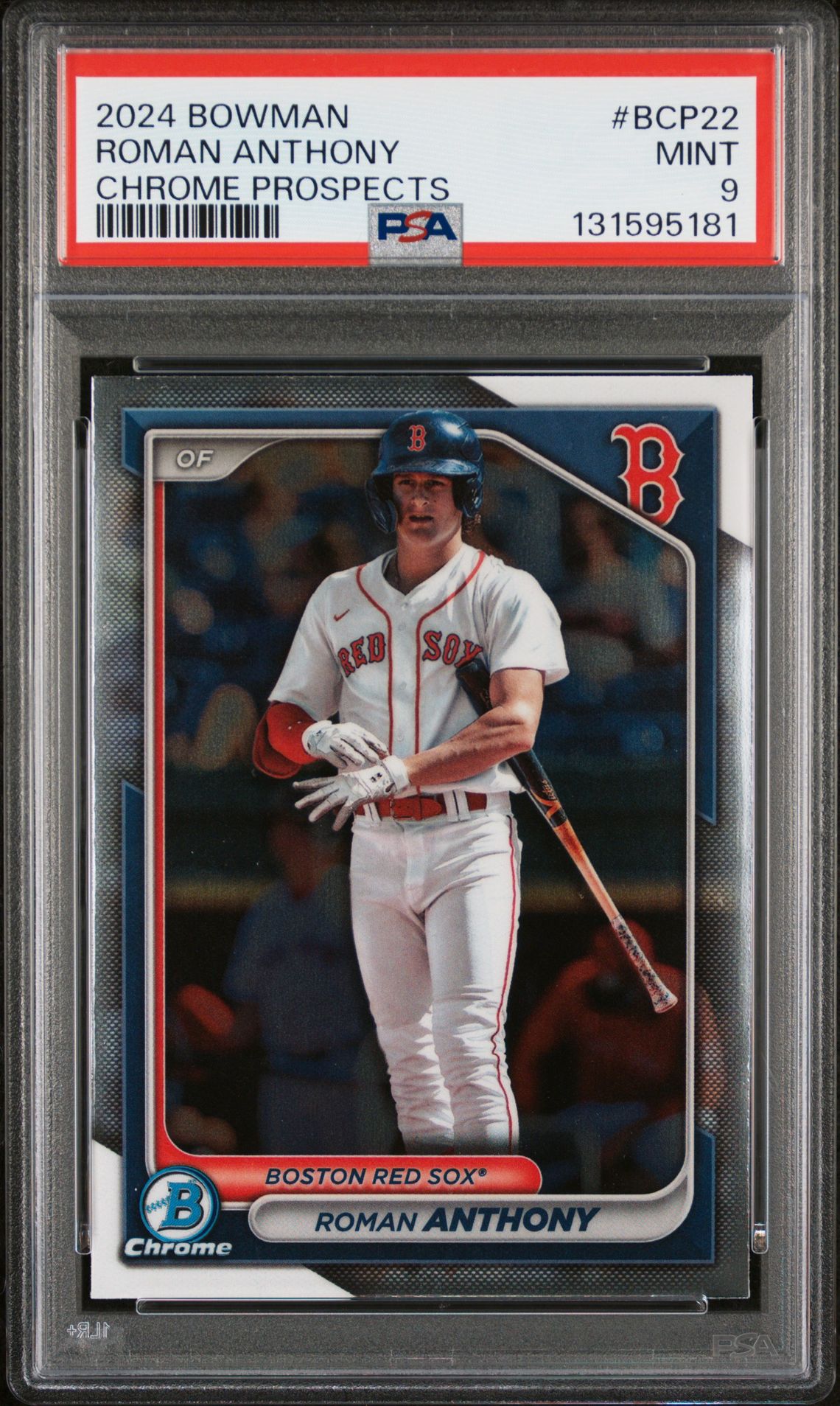 Roman Anthony 2024 Bowman Chrome Prospects Baseball Rookie Card #BCP22 Graded PSA 9 Cert #131595181
