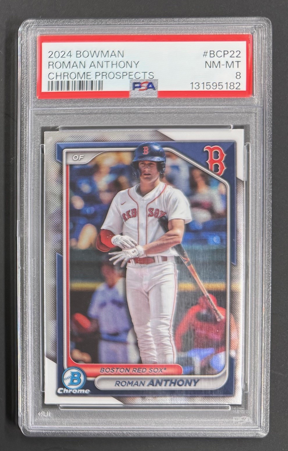 Roman Anthony 2024 Bowman Chrome Prospects Baseball Rookie Card #BCP22 Graded PSA 8 Cert #131595182