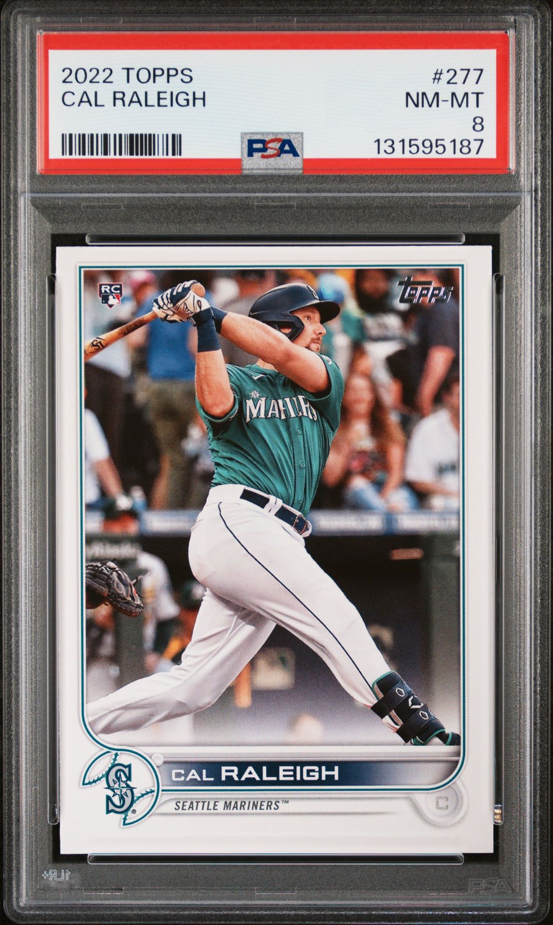 Cal Raleigh 2022 Topps Rookie Baseball Rookie Card #277 Graded PSA 8 Cert #131595187