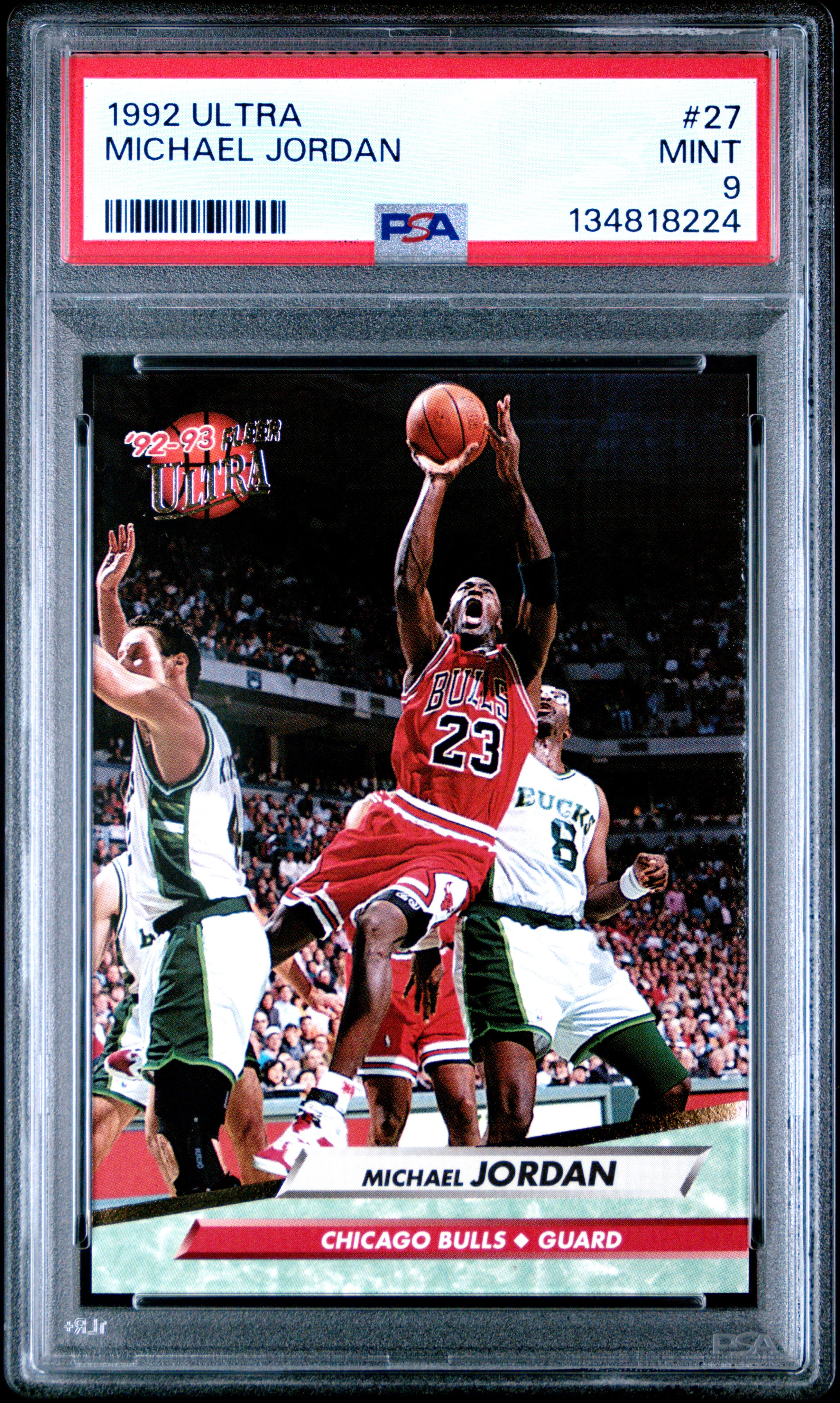 Michael Jordan 1992 Fleer Ultra Basketball Card #27 Graded PSA 9 Cert #134818224
