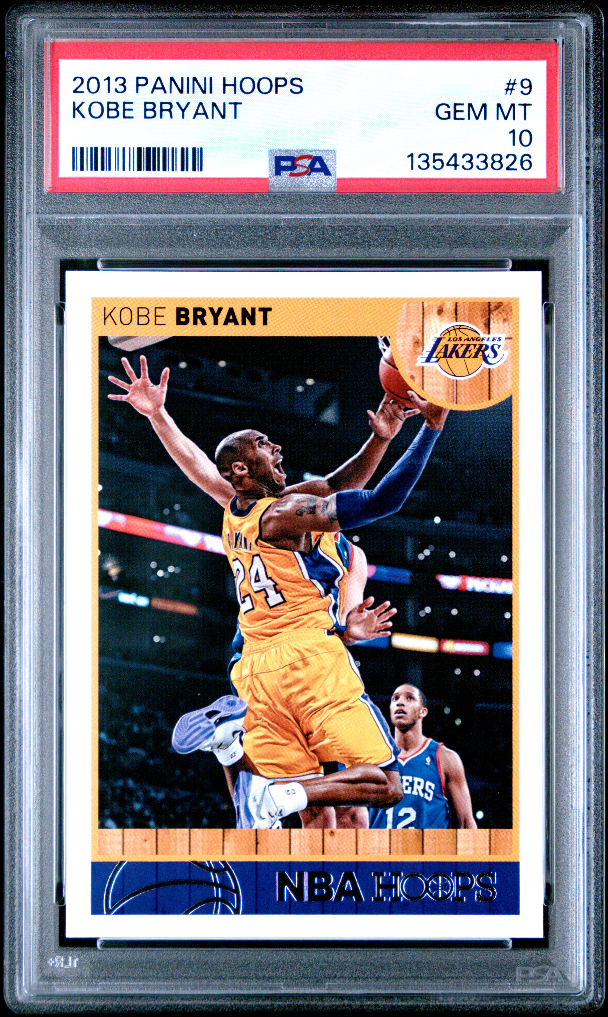 Kobe Bryant 2013 Panini Hoops Basketball Card #9 Graded PSA 10 Cert #135433826