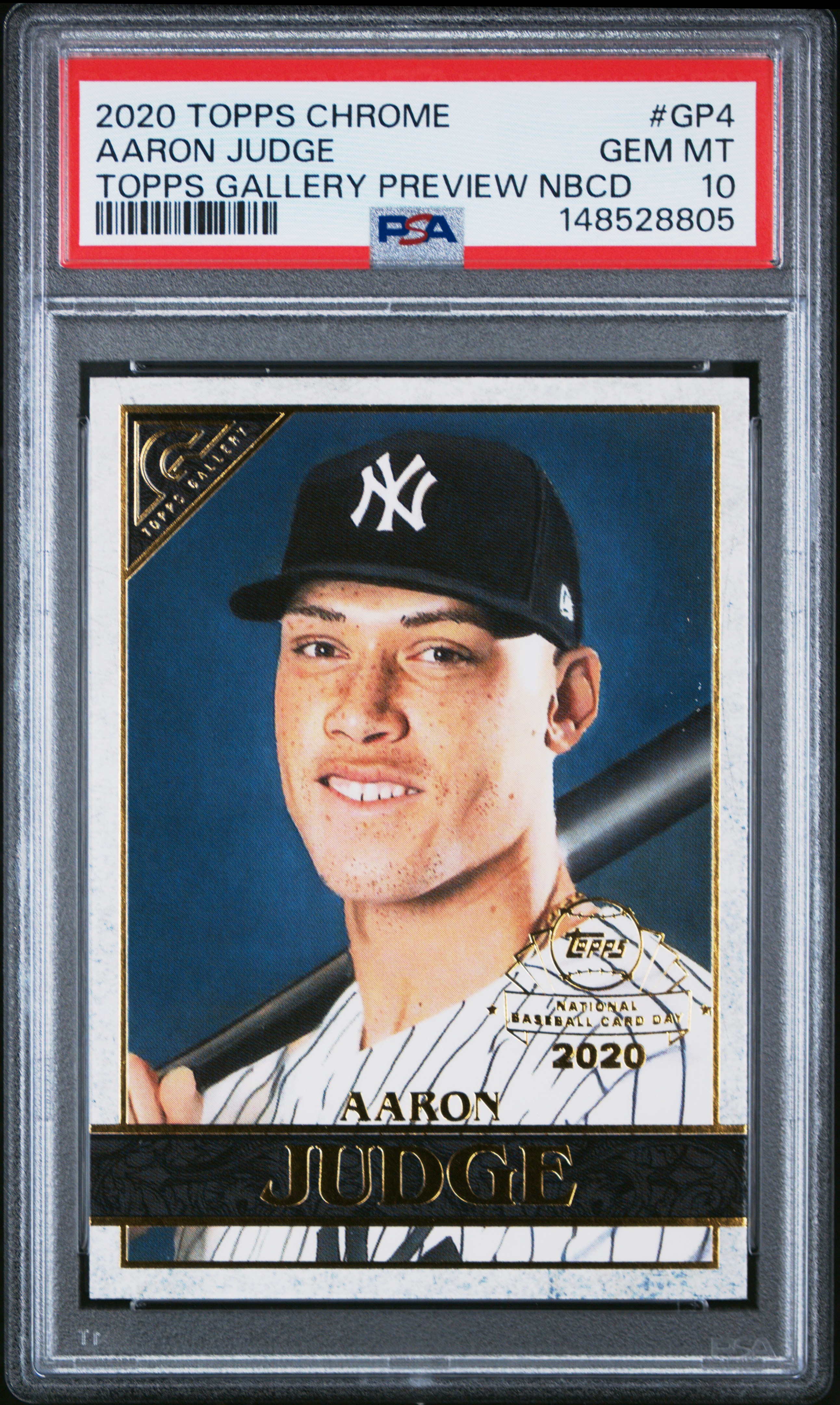 Aaron Judge 2020 Topps Chrome Topps Gallery Preview NBCD New York Yankees Baseball Card #GP4 Graded PSA 10 Cert #148528805