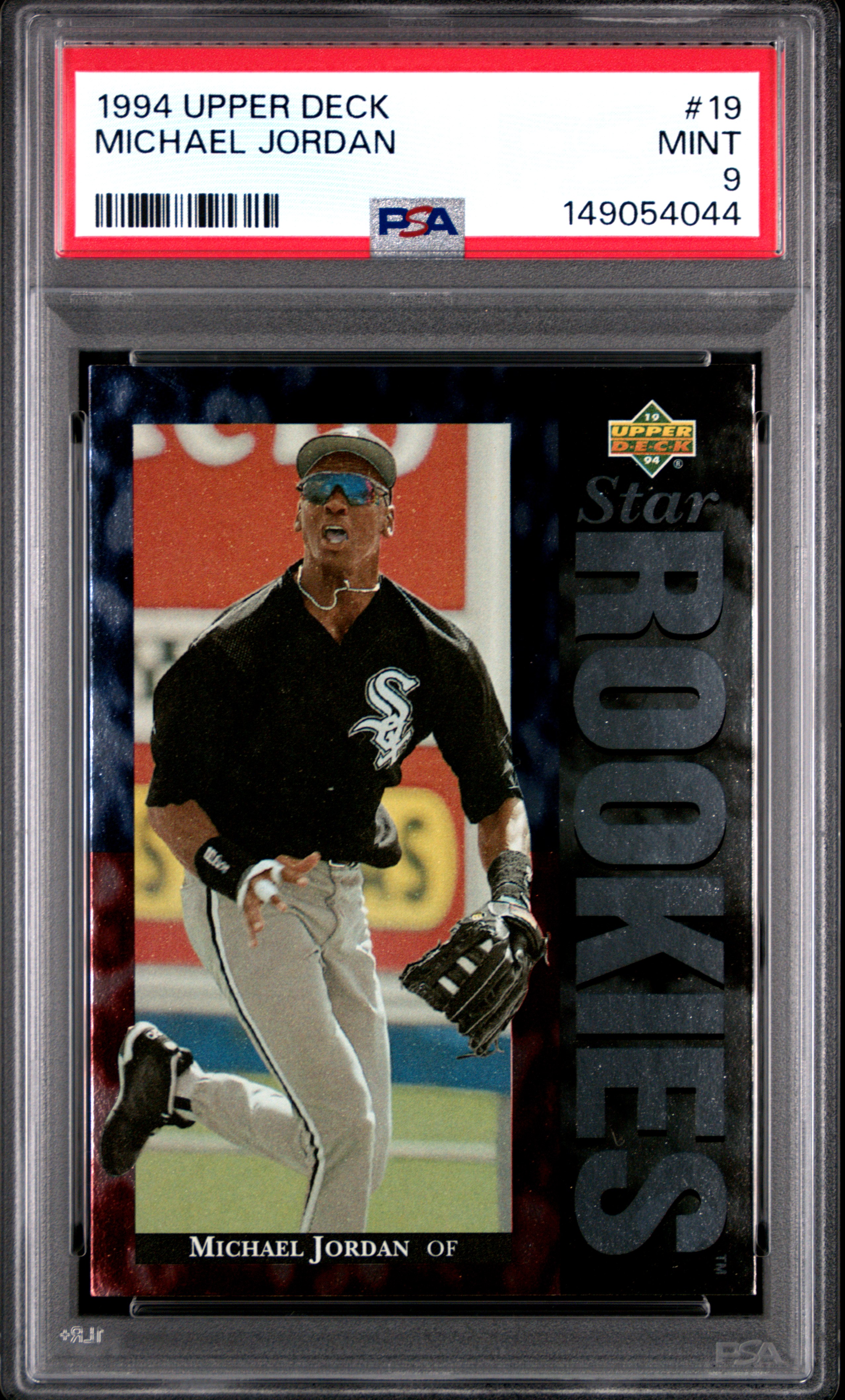 Michael Jordan 1994 Upper Deck Star Chicago White Sox Baseball Card #19 Graded PSA 9 Cert #149054044 Michael Jordan 1994 Upper Deck Star Chicago White Sox Baseball Card #19 Graded PSA 9 Cert #149054044