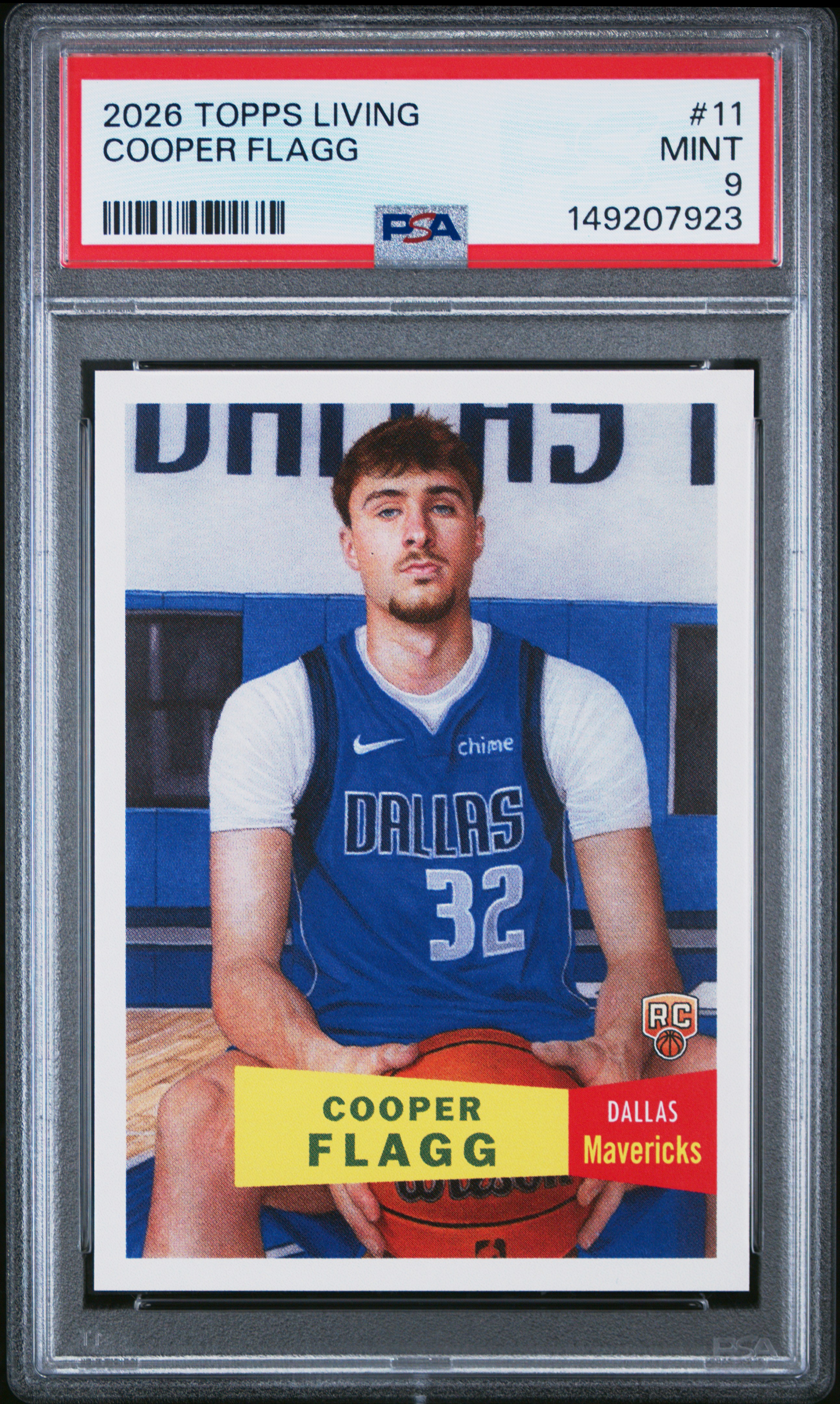 Cooper Flagg 2026 Topps Living Basketball Rookie Card #11 Graded PSA 9 Cert #149207923