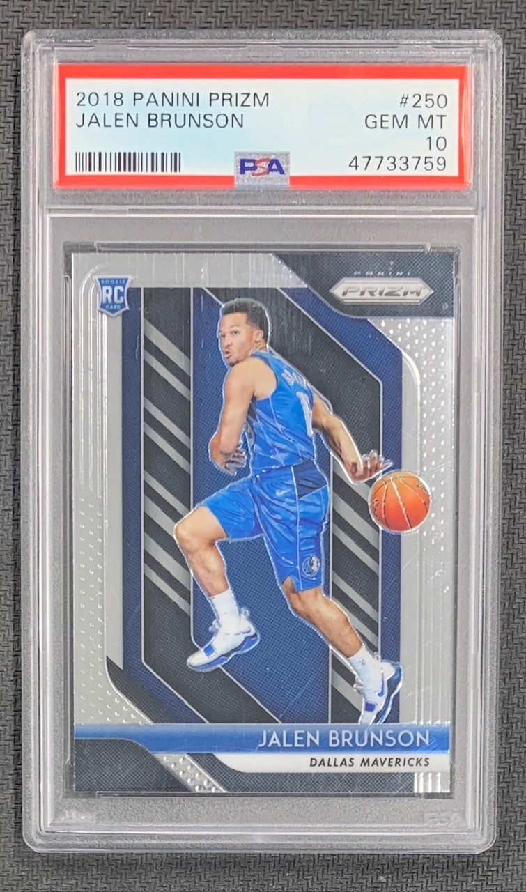 Jalen Brunson 2018 Panini Prizm Basketball Rookie Card #250 Graded PSA 10