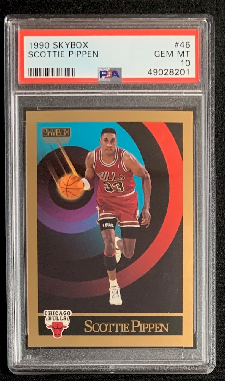 Scottie Pippen 1990 Skybox Basketball Card #46 Graded PSA 10