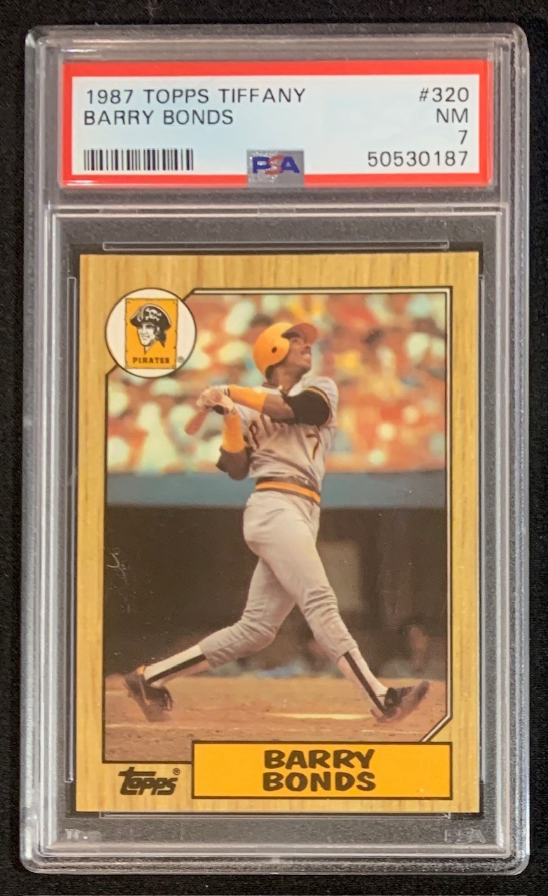 Barry Bonds 1987 Topps Tiffany Baseball Rookie Card #320 Graded PSA 7 Barry Bonds 1987 Topps Tiffany Baseball Rookie Card #320 Graded PSA 7