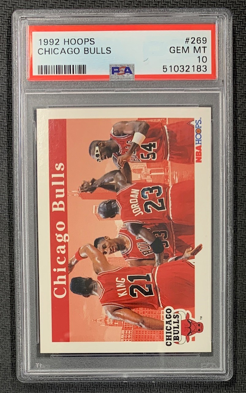 Michael Jordan Scottie Pippen 1992 Hoops Chicago Bulls Card #269 Graded PSA 10
