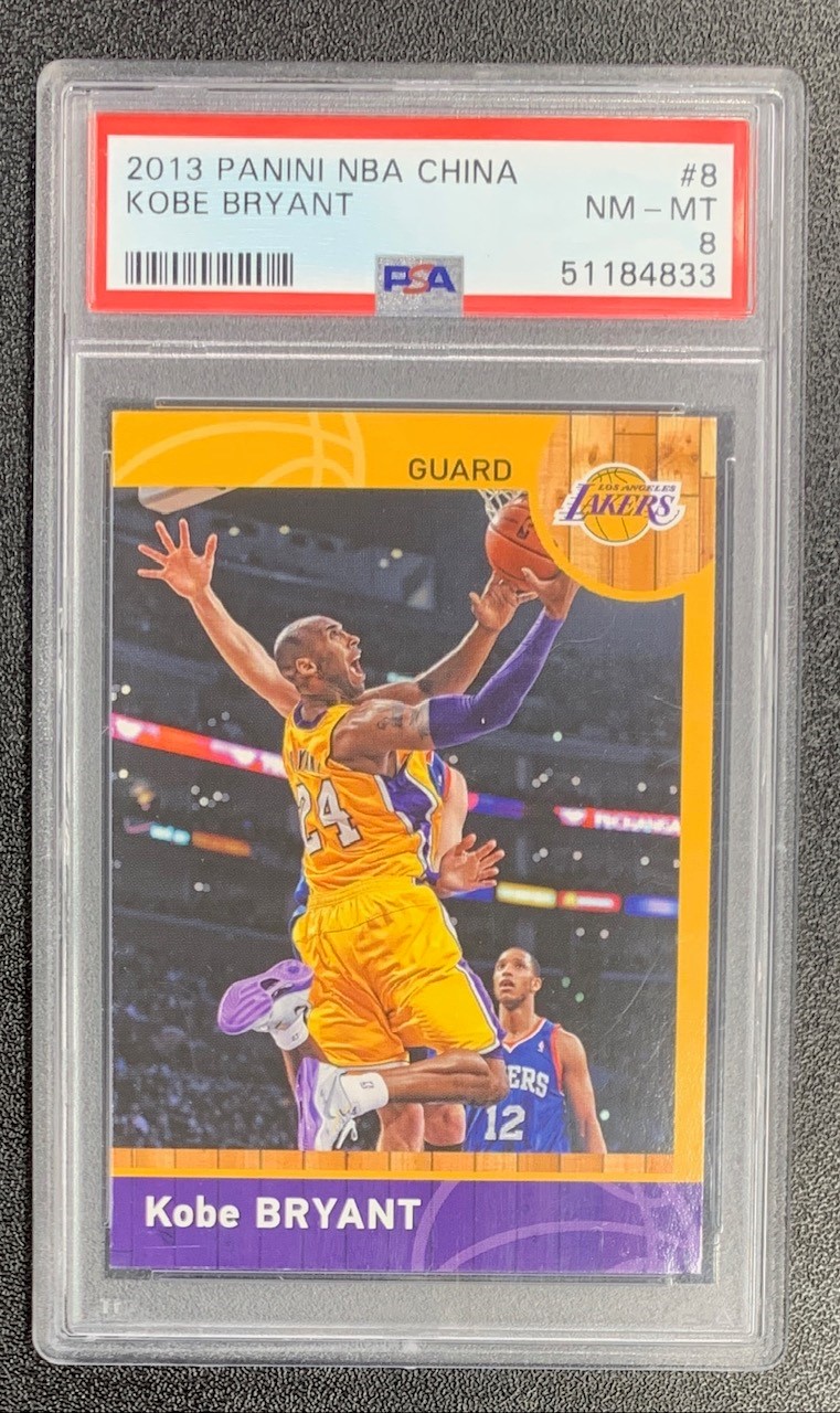 Kobe Bryant 2013 Panini NBA China Basketball Card #8 Graded PSA 8 Kobe Bryant 2013 Panini NBA China Basketball Card #8 Graded PSA 8
