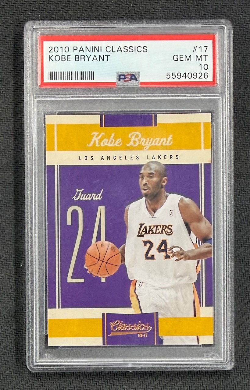 Kobe Bryant 2010 Panini Classics Basketball Card #17 Graded PSA 10 Cert #55940926