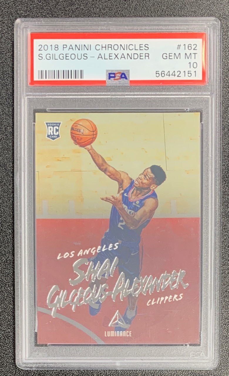 Shai Gilgeous-Alexander 2018 Panini Chronicles Basketball Rookie Card #162 Graded PSA 10 Shai Gilgeous-Alexander 2018 Panini Chronicles Basketball Rookie Card #162 Graded PSA 10