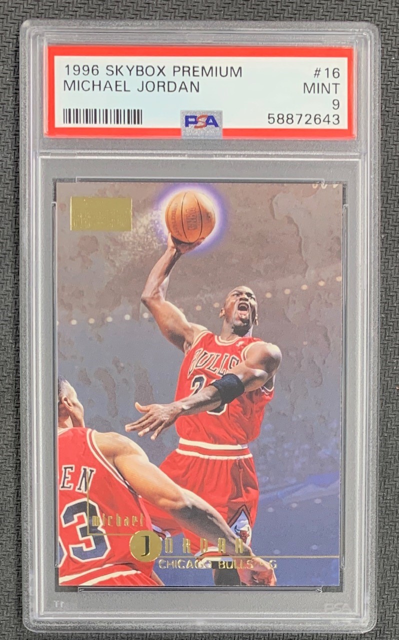 Michael Jordan 1996 Skybox Premium Basketball Card #16 Graded PSA 9