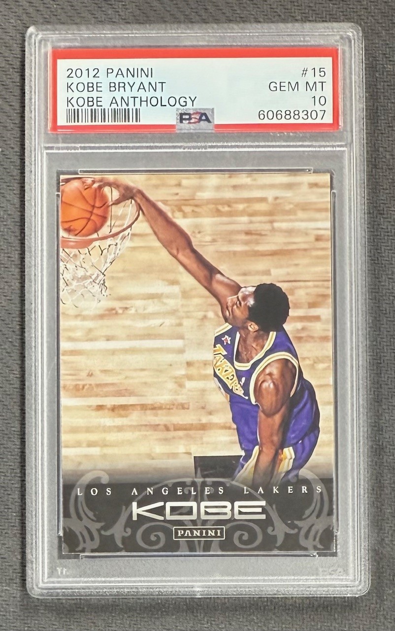 Kobe Bryant 2012 Panini Kobe Anthology Basketball Card #15 Graded PSA 10 Cert #60688307