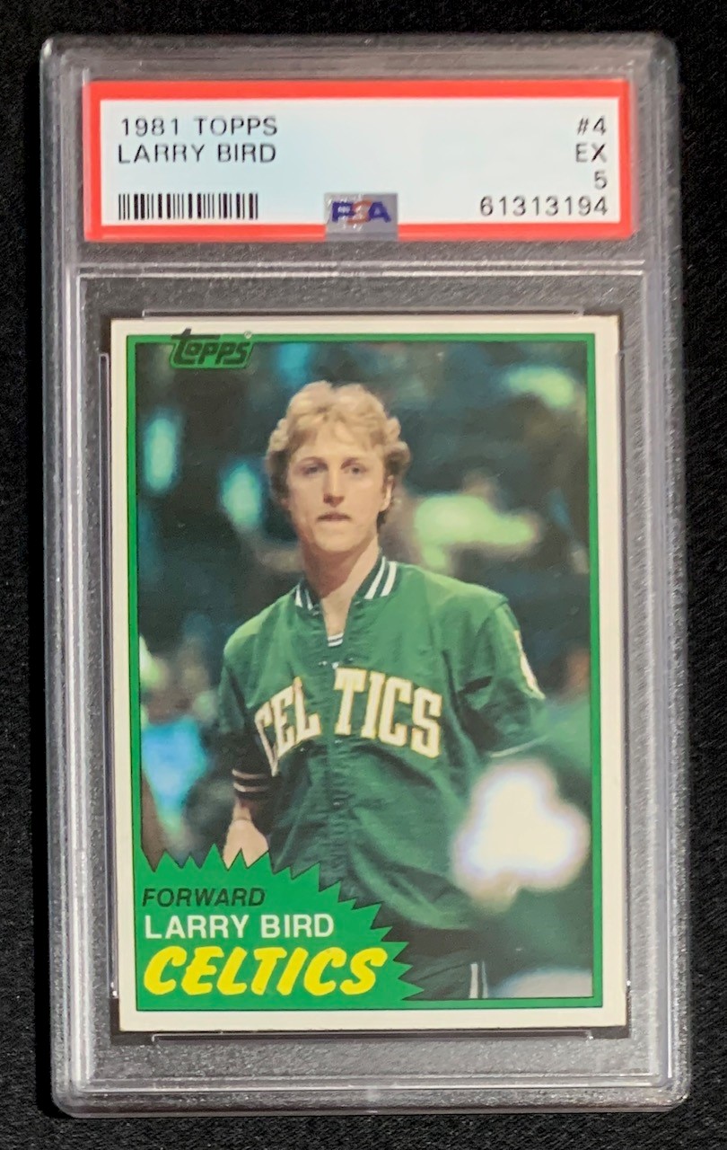 Larry Bird 1981 Topps Basketball Card #4 Graded PSA 5