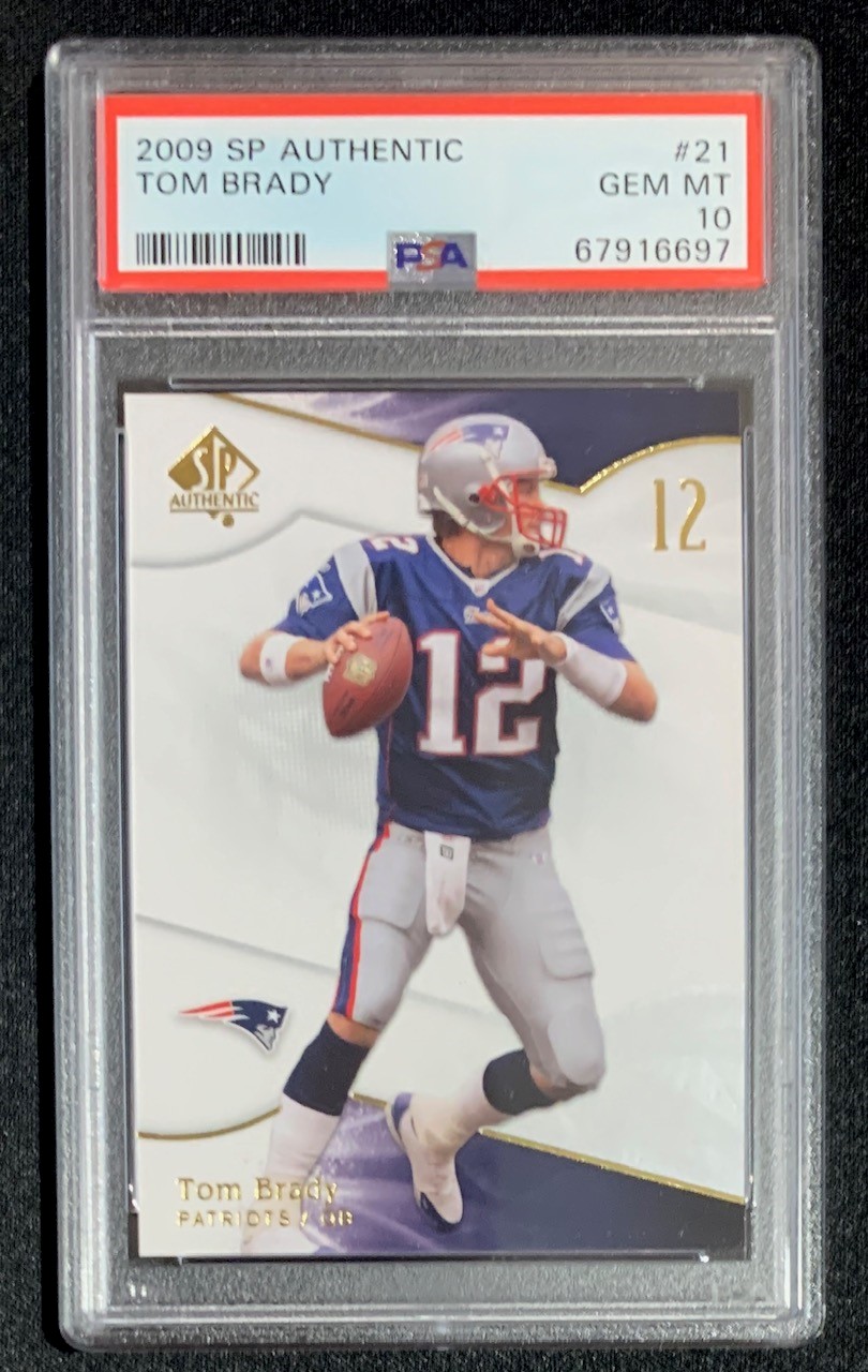 Tom Brady 2009 Upper Deck SP Authentic Football Card #21 Graded PSA 10