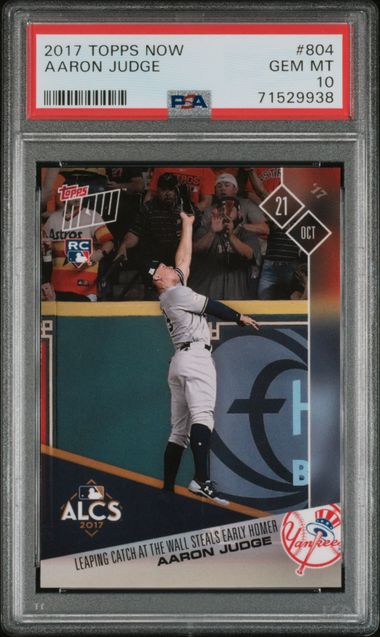 Aaron Judge 2017 Topps Now Baseball Rookie Card #804 Graded PSA 10