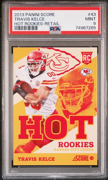 Travis Kelce 2013 Panini Score Hot Retail Football Rookie Card #43 Graded PSA 9