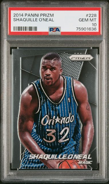 Shaquille O'Neal 2014 Panini Prizm Basketball Card #228 Graded PSA 10