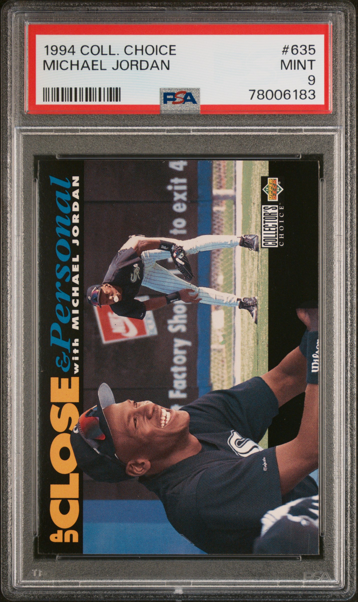 Michael Jordan 1994 Upper Deck Collectors Choice Basketball Card #635 PSA 9