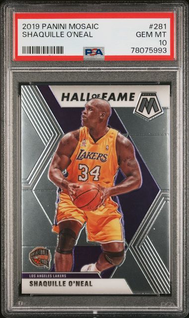 Shaquille O'Neal 2019 Panini Mosaic Basketball Card #281 Graded PSA 10