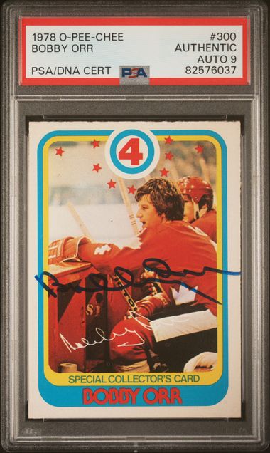 Bobby Orr 1978 O-Pee-Chee Signed Hockey Card #300 Auto Graded PSA 9 82576037