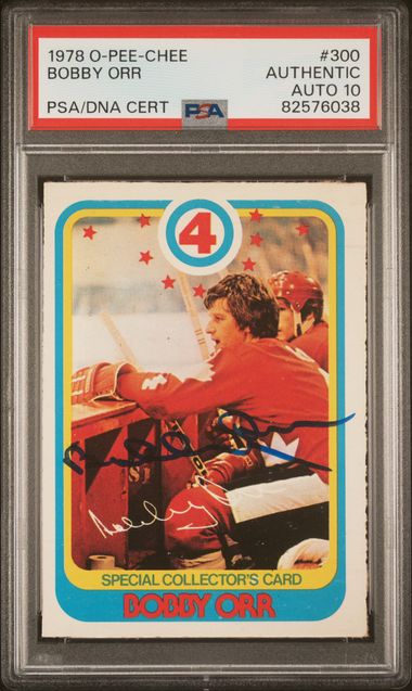 Bobby Orr 1978 O-Pee-Chee Signed Hockey Card #300 Auto Graded PSA 10 82576038