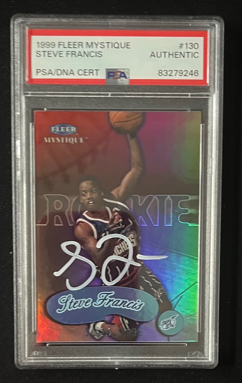 Steve Francis 1999 Fleer Mystique Signed Rookie Card #130 Auto PSA 83279246