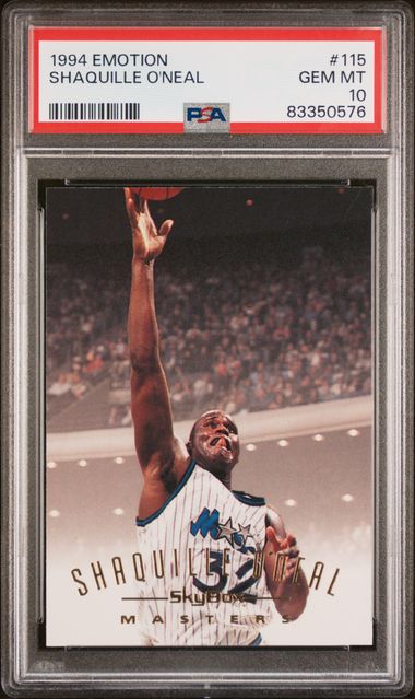Shaquille O'Neal 1994 Emotion Basketball Card #115 Graded PSA 10
