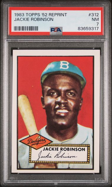 Jackie Robinson 1983 1952 Topps Baseball Card #312 Graded PSA 7 83659317