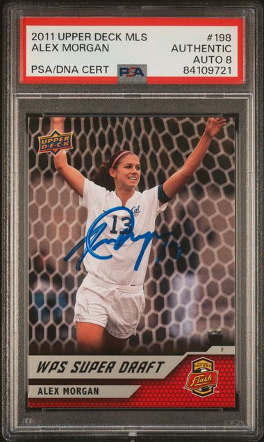 Alex Morgan 2011 Upper Deck MLS Signed Rookie Card #198 Auto PSA 8 84109721
