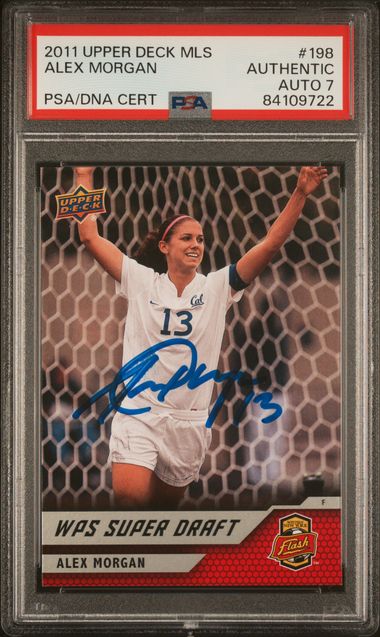 Alex Morgan 2011 Upper Deck MLS Signed Rookie Card #198 Auto PSA 7 84109722
