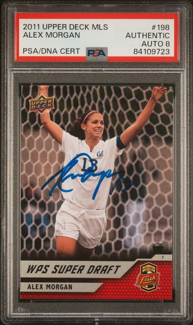 Alex Morgan 2011 Upper Deck MLS Signed Rookie Card #198 Auto PSA 8 84109723