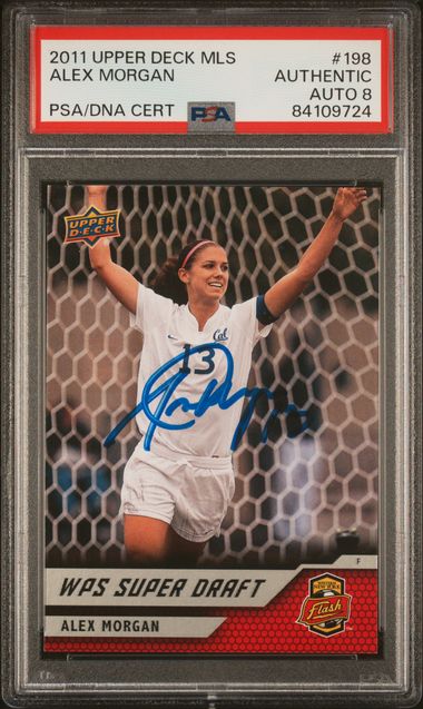 Alex Morgan 2011 Upper Deck MLS Signed Rookie Card #198 Auto PSA 8 84109724