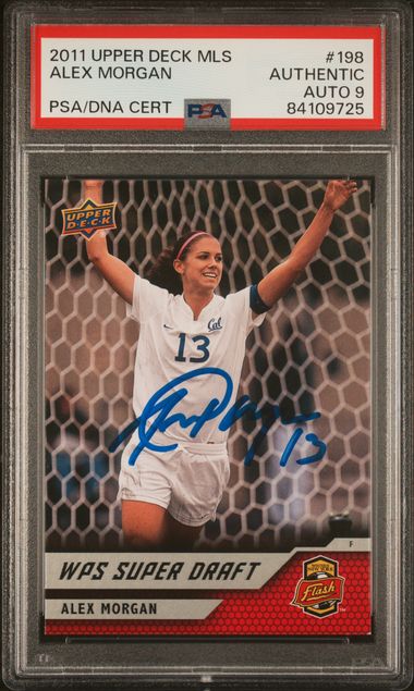 Alex Morgan 2011 Upper Deck MLS Signed Rookie Card #198 Auto PSA 9 84109725