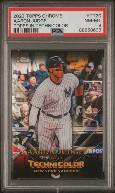 Aaron Judge 2023 Topps Chrome In Technicolor Baseball Card #TT20 Graded PSA 8