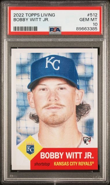 Bobby Witt 2022 Topps Living Set Baseball Rookie Card RC #512 Graded PSA 10