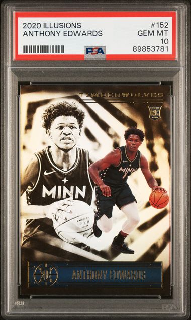 Anthony Edwards 2020 Panini Illusions Basketball Rookie Card #152 Graded PSA 10