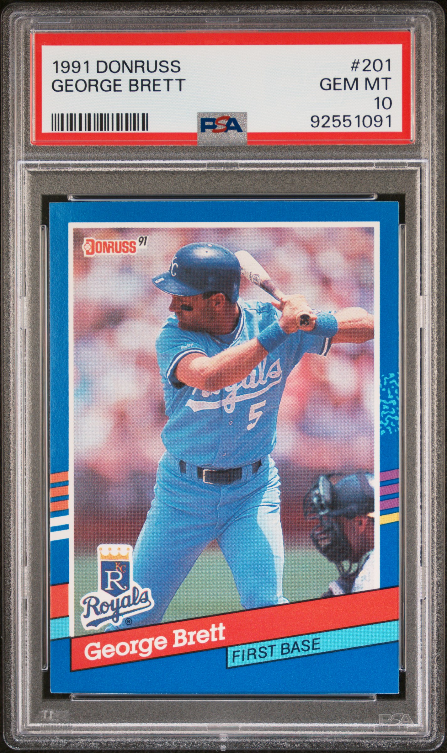 George Brett 1991 Donruss Baseball Card #201 Graded PSA 10 George Brett 1991 Donruss Baseball Card #201 Graded PSA 10