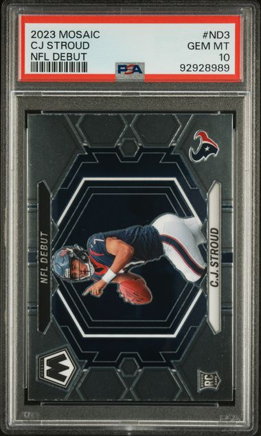 CJ Stroud 2023 Panini Mosaic NFL Debut Football Rookie Card #ND3 Graded PSA 10