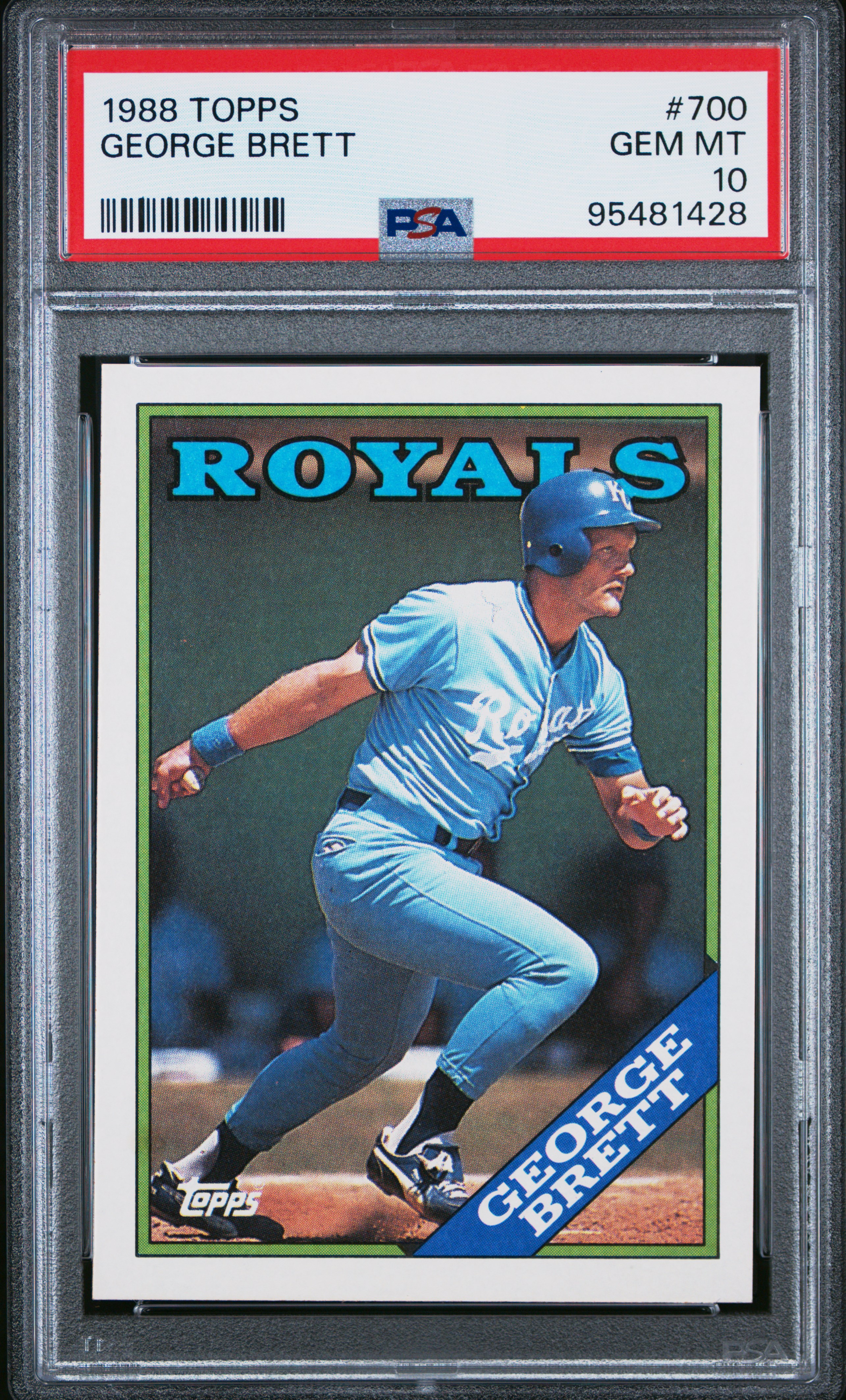George Brett 1988 Topps Baseball Card #700 Graded PSA 10 George Brett 1988 Topps Baseball Card #700 Graded PSA 10