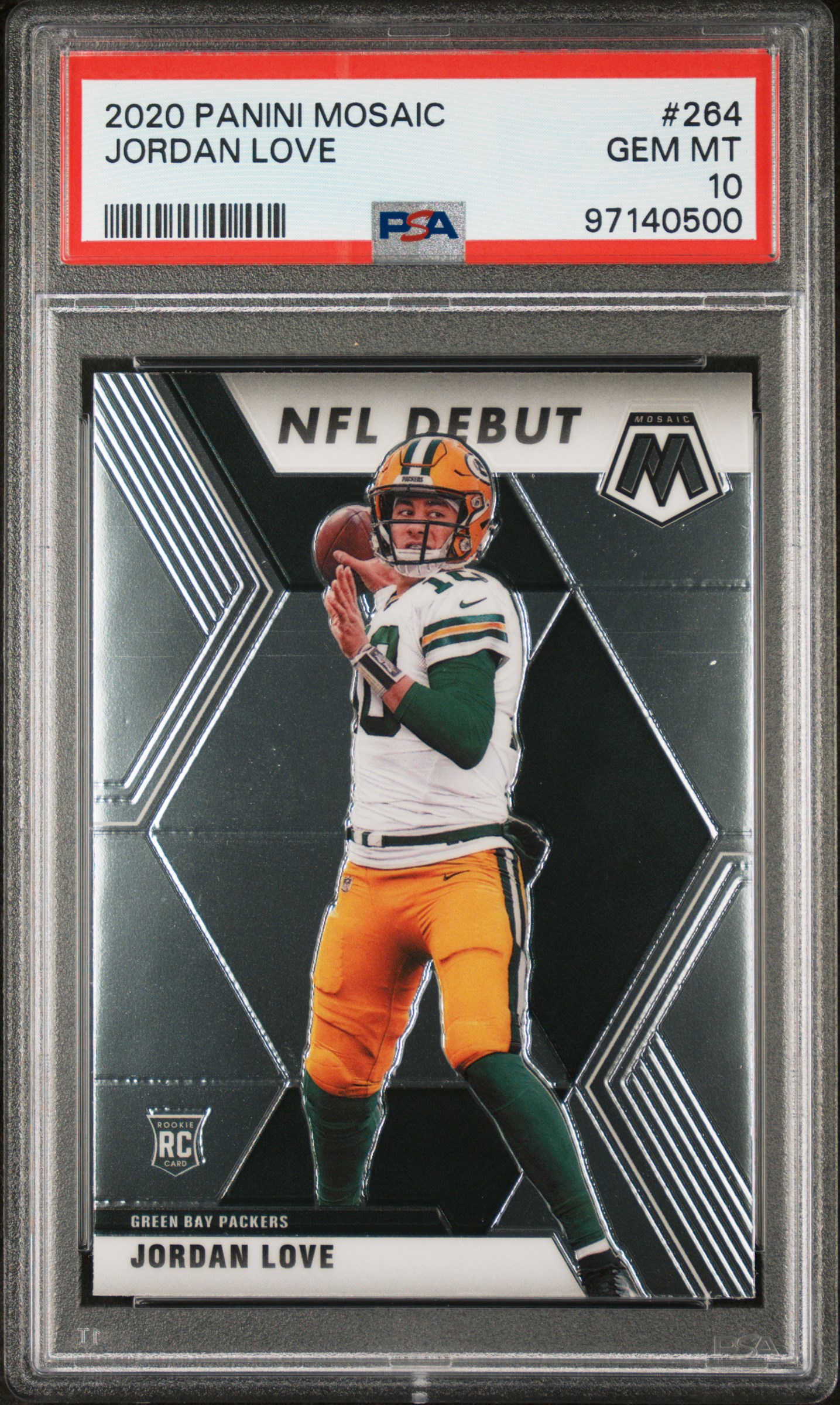 Jordan Love 2020 Panini Mosaic Football Rookie Card #264 Graded PSA 10 Jordan Love 2020 Panini Mosaic Football Rookie Card #264 Graded PSA 10