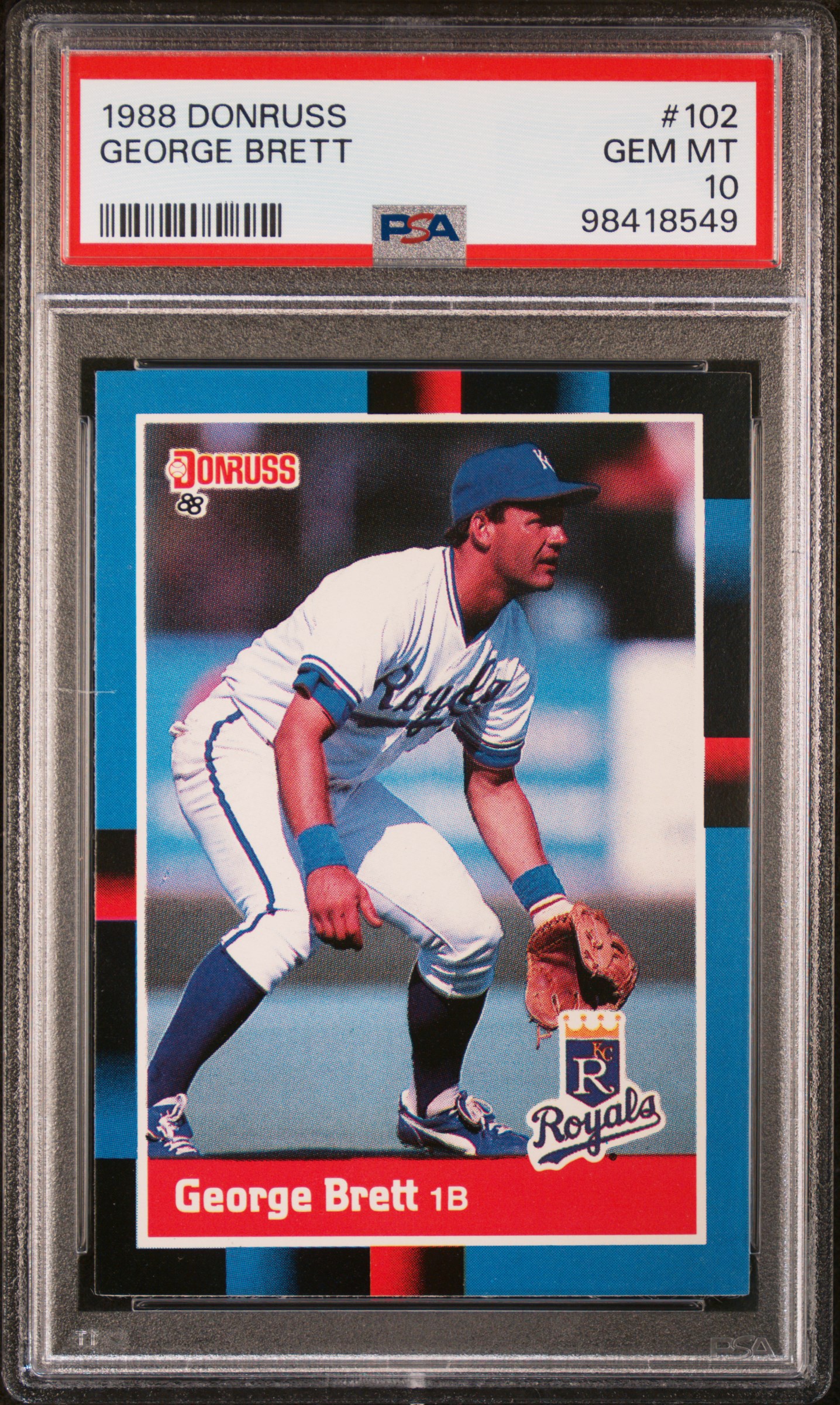 George Brett 1988 Donruss Baseball Card #102 Graded PSA 10 George Brett 1988 Donruss Baseball Card #102 Graded PSA 10