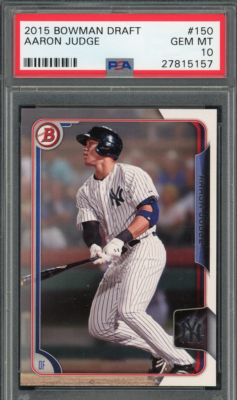 Aaron Judge 2015 Bowman Draft Baseball Rookie Card #150 Graded PSA 10