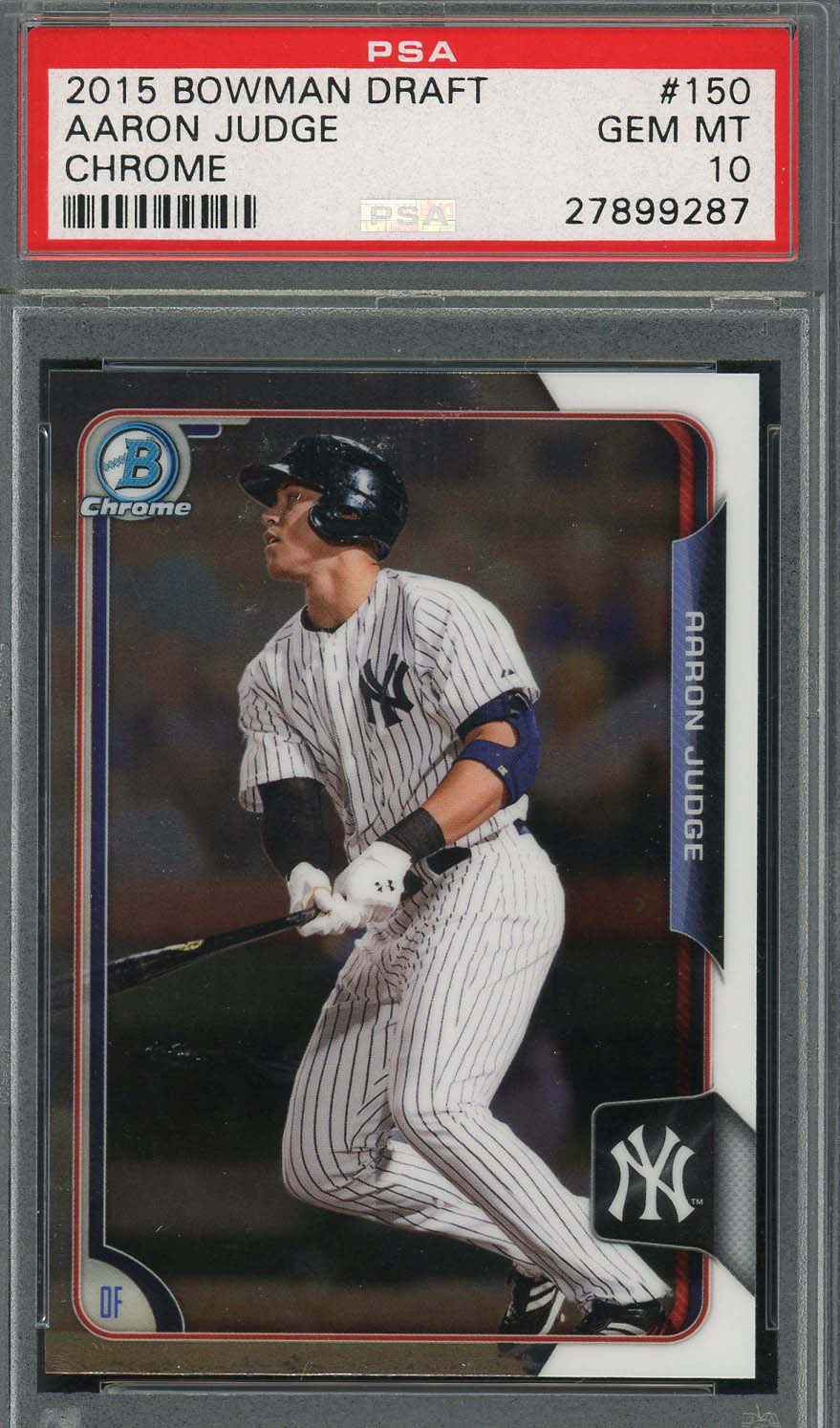 Aaron Judge 2015 Bowman Draft Chrome Baseball Rookie Card RC #150 Graded PSA 10