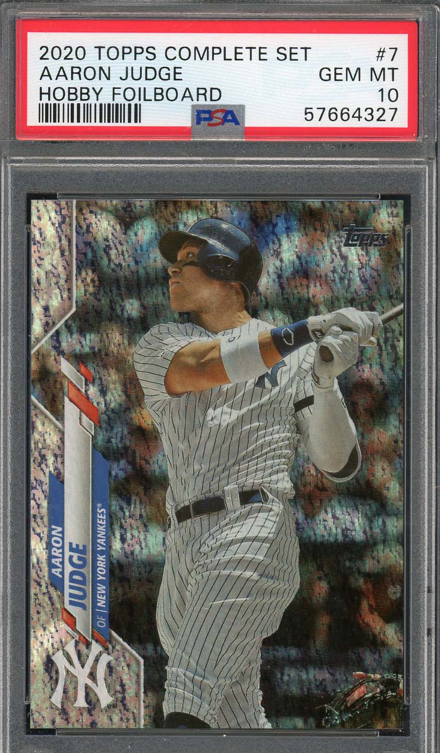 Aaron Judge 2020 Topps Complete Hobby Foilboard Baseball Card #7 PSA 10 /299