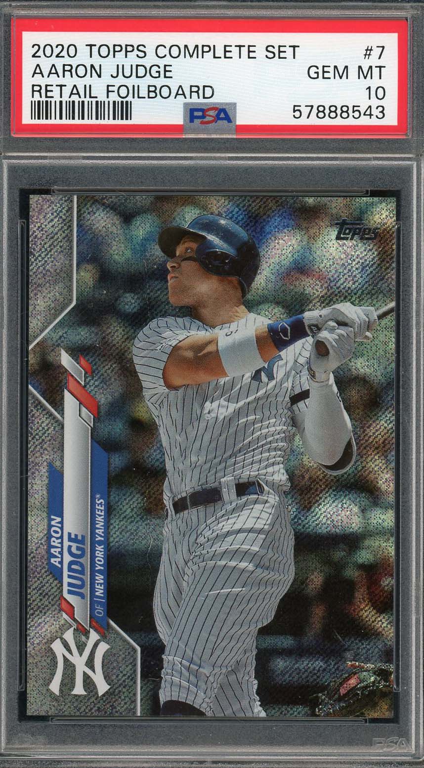 Aaron Judge 2020 Topps Complete Retail Foilboard Baseball Card PSA 10 #/264 Aaron Judge 2020 Topps Complete Retail Foilboard Baseball Card PSA 10 #/264