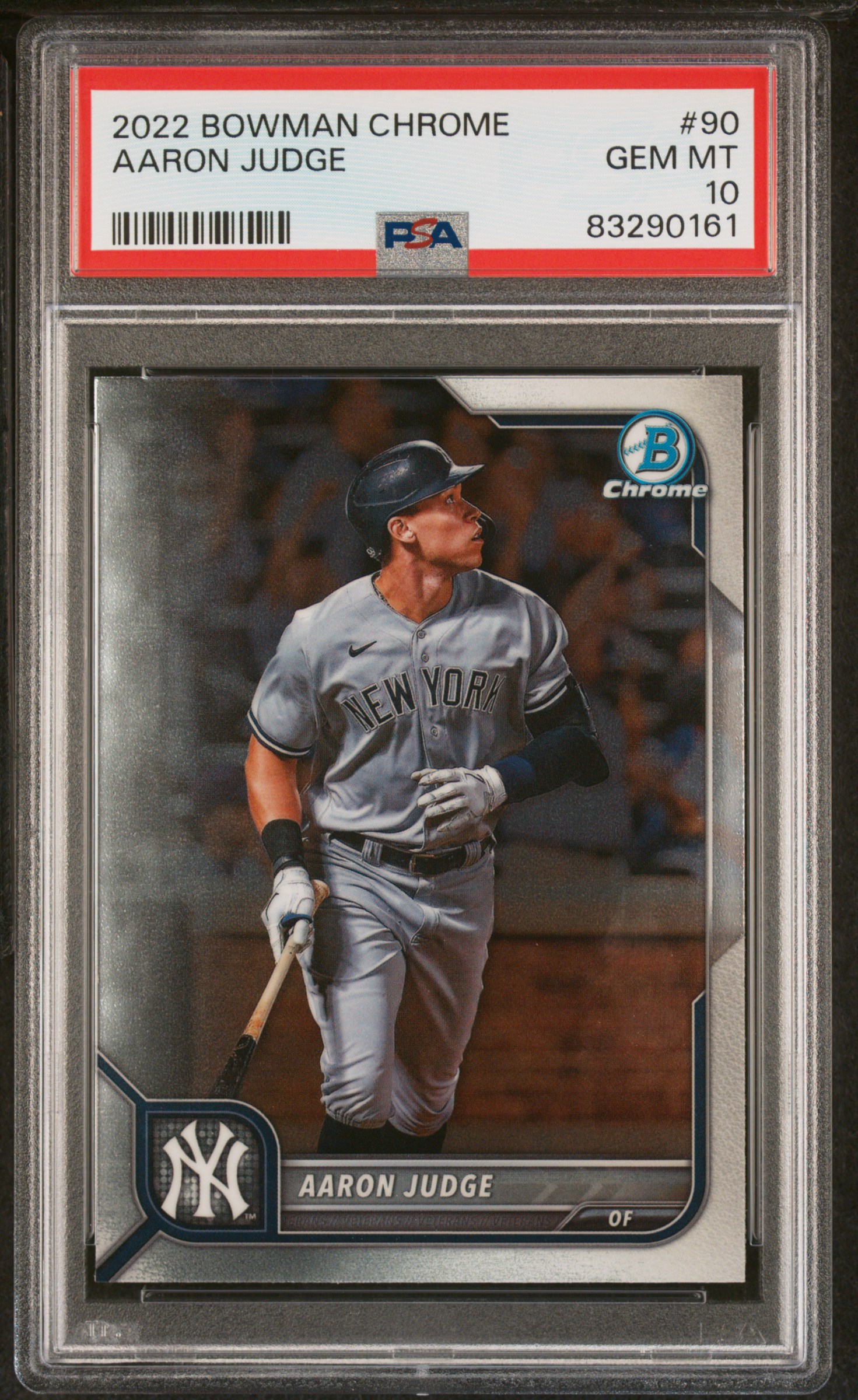 Aaron Judge 2022 Bowman Chrome Baseball Card #90 Graded PSA 10