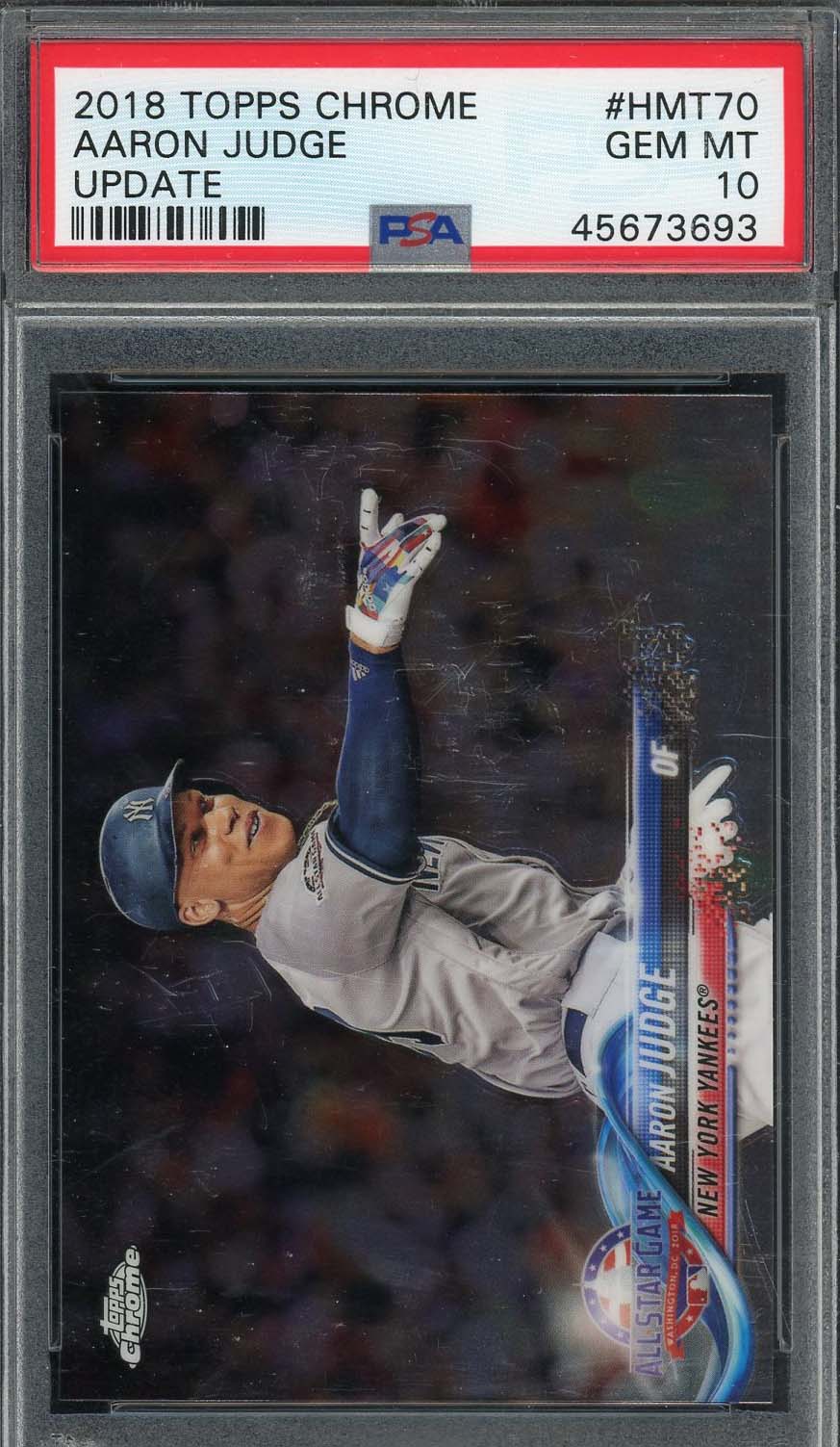 Aaron Judge 2018 Topps Chrome Update Baseball Card #HMT70 Graded PSA 10
