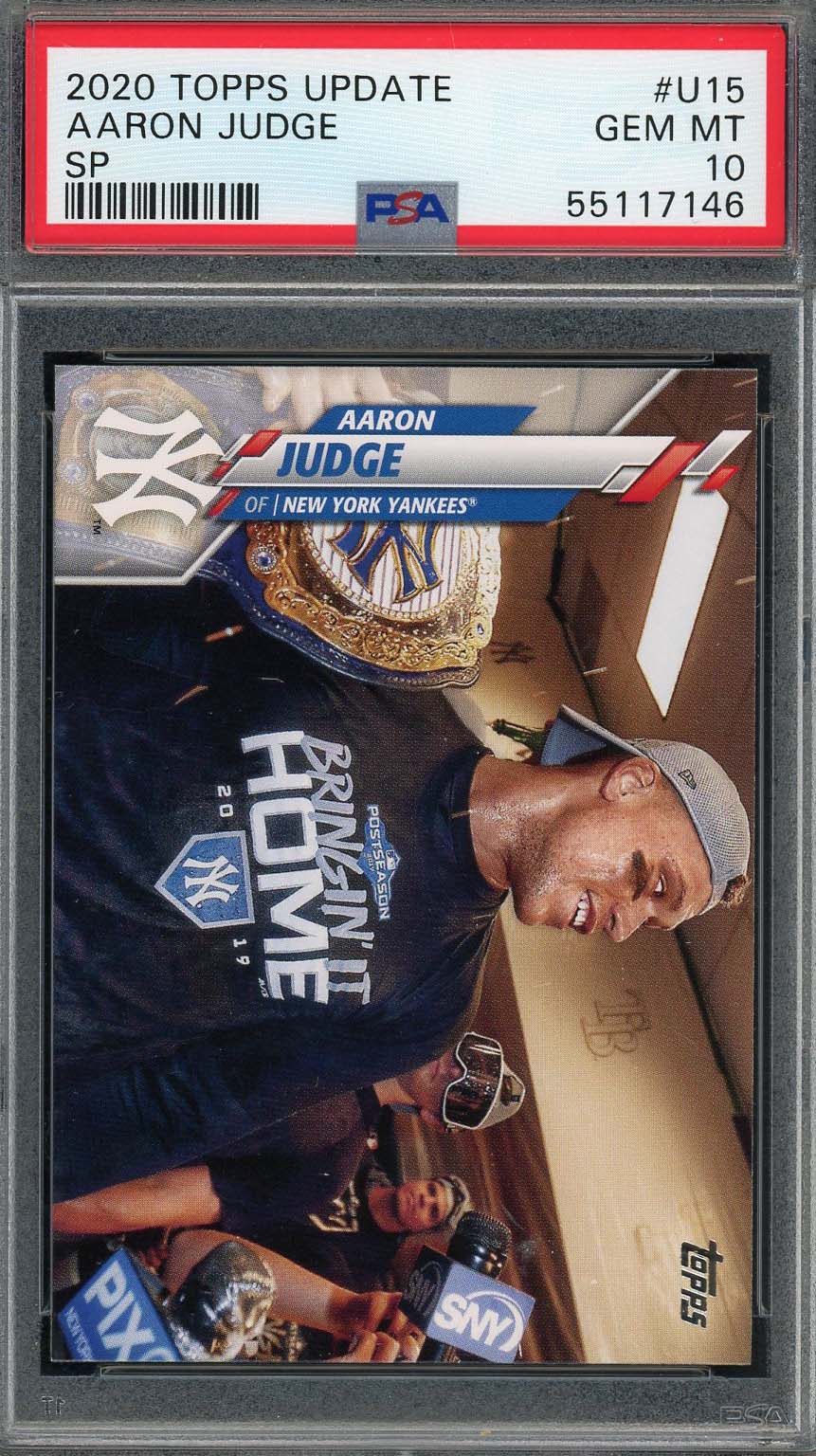 Aaron Judge 2020 Topps Update SP Baseball Card #U15 Graded PSA 10 Aaron Judge 2020 Topps Update SP Baseball Card #U15 Graded PSA 10